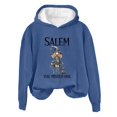 thumbnail image 4 of YVNAURA Women's Halloween Pullover Hoodie Witch Graphic Long Sleeve Crew Neck Round Neck Oversized Vintage Girls Trip Casual Tops Fall Outfits for Women Cozy, Blue,L, 4 of 4