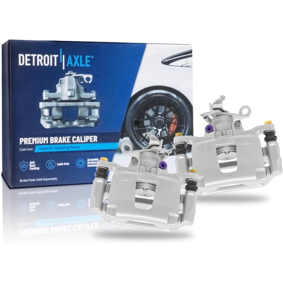 Detroit Axle - Rear Brake Calipers for 2012-2020 Dodge Journey, Disc Brake Calipers with Brackets 2013 2014 2015 2016 2017 2018 2019 Replacement
