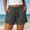 Dark Gray, variant on Women's Solid Elastic High Waist Cotton Linen Shorts, Drawstring Tassel Lace Hem Pocket Casual Summer Beach Shorts Dark Gray XXXL(XXXL)