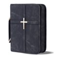 thumbnail image 1 of Funda para la Biblia HFLZBRO de piel vegana con bolsillo para teléfono, color negro, 1 of 6