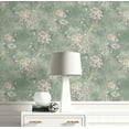 thumbnail image 6 of Harry & Grace Green Smoke Floral Blossom Peel and Stick Wallpaper - 27 in. W. x 18 ft. L. Roll, 6 of 7