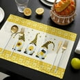 thumbnail image 2 of Washable Placemats for Dining Table Set of 4,Sweet Honey Bee Yellow Truck Pull Honey Cute Flowers Border Non-Slip Heat Resistant Kitchen Table Mats Farmhouse Placemats, 2 of 3