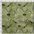 thumbnail image 4 of Soimoi Musical Instruments Print,Cotton Poplin, Sewing Fabric Sold by The Yard 42 Inch Wide,Sewing Craft Quilting/Quilt Making Fabric, Light Green, 4 of 5