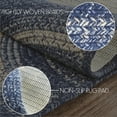 thumbnail image 3 of VHC Brands Great Falls Blue Rug with PVC Pad, Jute Blend, Half Circle, Blue White, 16.5x33 inches, 3 of 7