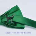 thumbnail image 4 of LAICAIW Mens Solid Color Double Fold Pre-tied Bow Tie and Pocket Square Set, 4 of 7