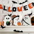thumbnail image 7 of 3-Piece Ghost Ornament Set - Wooden Figures for Halloween Decor, Mantel Displays, and Spooky Home Accents - White, 7 of 7