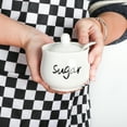 thumbnail image 2 of Quyimy Ceramic Sugar Bowl with Lid and Spoon 7 Ounces (White), 2 of 8
