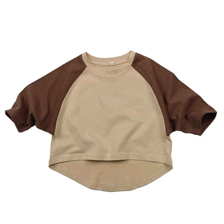 MEZZALL Toddler Boys Girls Patchwork Blouse Summer Casual Tops Beach Holiday Shirts T Shirt Comfort Baby Wear