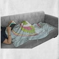 thumbnail image 6 of Fantasy Soft Flannel Fleece Throw Blanket, Love of Dragon and Unicorn Couple Romance Flirting Baby Cartoon, Cozy Plush for Indoor and Outdoor Use, 50" x 60", Baby Blue Pale Pink, by Ambesonne, 6 of 6