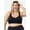 Black, variant on Leading Lady, The Lea, Racerback Sports Bra, Cooling Mesh Ventilation, Moisture Wicking, Medium Impact Supprt, Removable Pads (Women's & Women's Plus)