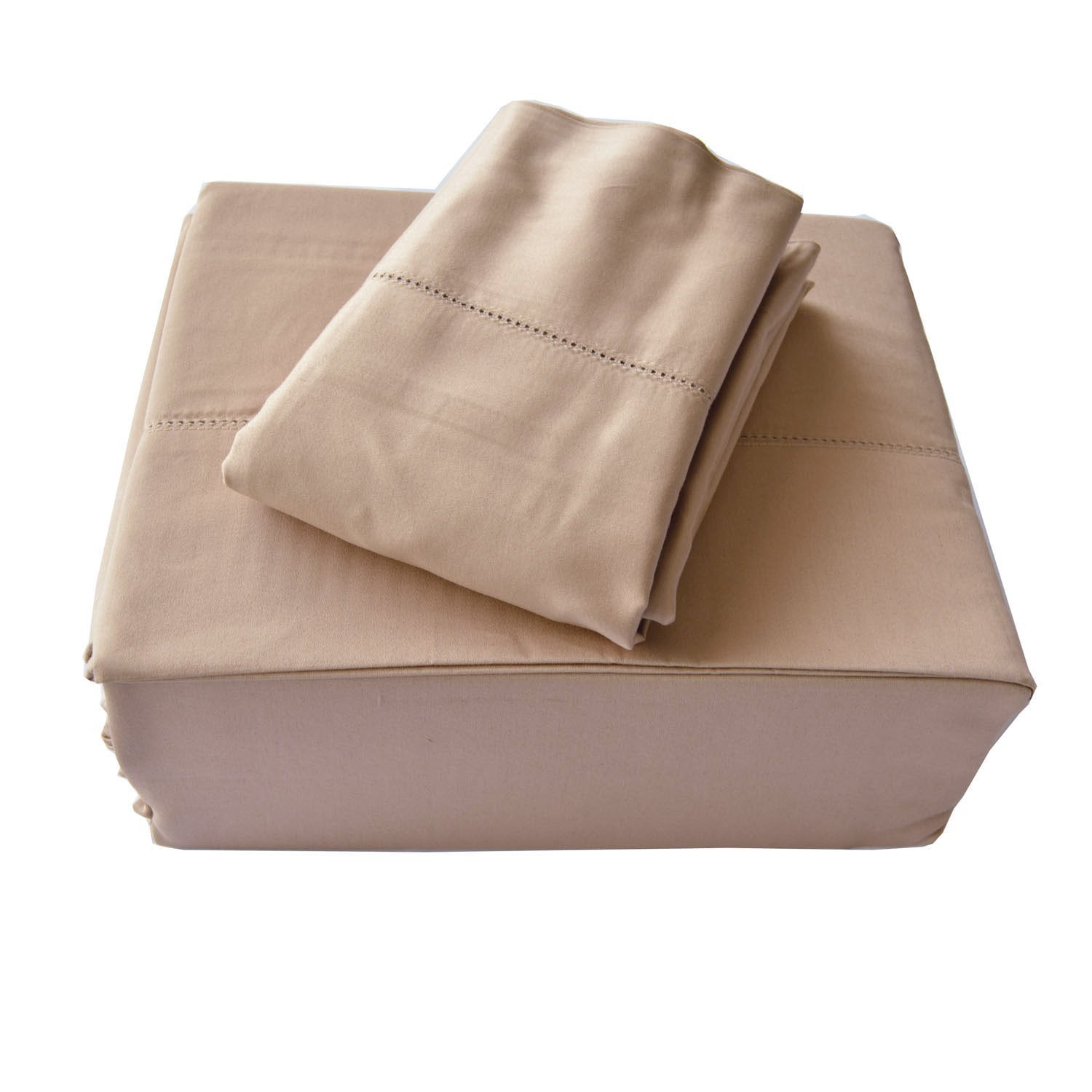 North Home Isabelle 310 Thread Count 100 Combed Cotton Sheet Set TAUPE