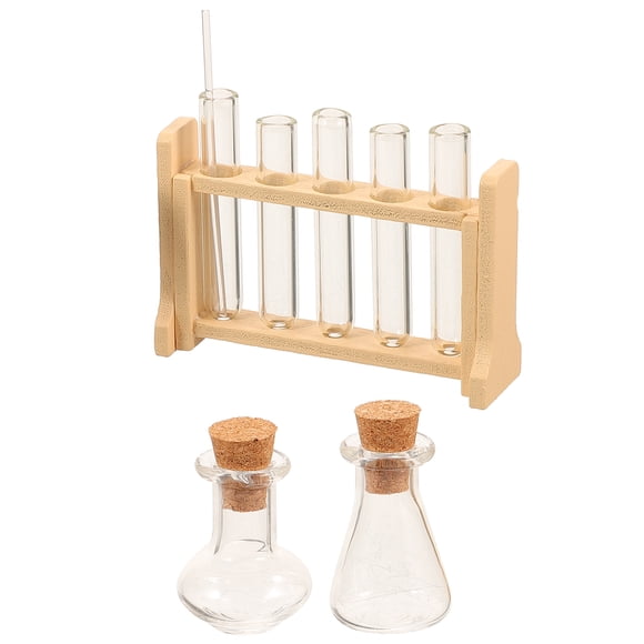 CIMAXIC micro tube 1 Set of Laboratory Toy Science Tube Rack Education Experiment Toy Test Tube for Doll House,1.81"X1.18"X0.51"