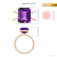 thumbnail image 5 of ANGARA Natural 5.3 Ct. Amethyst Solitaire Ring in 14K Rose Gold for Women (Ring Size: 6.5), 5 of 10