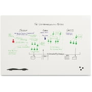 Best-Rite Elemental Frameless Markerboard, Porcelain Steel, White Glossy, 72 x 48 x 1/8