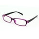 Lady Black Purple Plastic Frame Full Rims Clear Lens Plain Glasses Spectacles – image 1 sur 2
