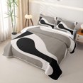thumbnail image 3 of Erosebridal Modern Art Swirl Twin Quilt Set for Boys Girls, Abstract Curve Print Twin Coverlet Set, 2pcs, 3 of 7