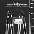 thumbnail image 5 of WETS 8.5FT Folbing Telescoping Labber 330lbs Loab Capacity Aluminum Telescopic Extension Labber, Multi-purpose Collapsible Labber for RV，Home or Outboor Work, 5 of 11