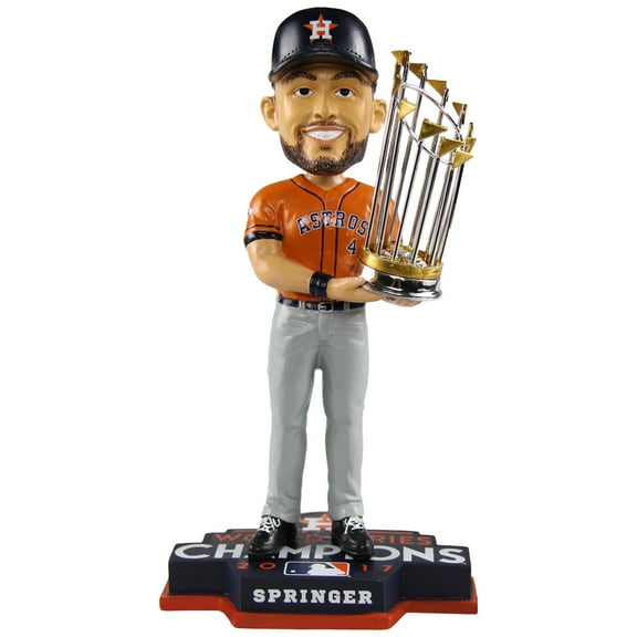 Springer Astros 2017 World Series Champions Rare Orange Jersey Bobblehead MLB