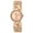 Rose Gold, variant on Women's Gold 26mm Interwoven Crystal Bezel Bangle Watch