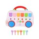 thumbnail image 4 of Juguete de autobús de animales clave juguete musical interactivo apoyo preescolar de aprendizaje juguete para bebés juguete sensorial con música y luz Mango rojo, 4 of 9