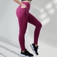 thumbnail image 2 of AWZXDE Honeycomb Texture Yoga Pants with Pockets High Waist Compression Workout Leggings for Women Sweat-Wicking Hot Pink,S, 2 of 7