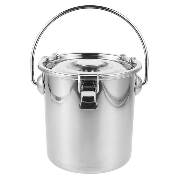 Hemobllo Airtight Stainless Steel Soup Bucket Silver 1Pack