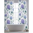 thumbnail image 4 of Blue Purple Spring Floral Sheer Curtains 96 Inch Length 2 Panels Set, Watercolor Botanical Elegant Voile Window Treatment Semi Sheer Long Curtains Drapes for Bedroom/Living Room/Kitchen 52"x96"x2, 4 of 7