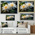 thumbnail image 4 of Designart "White Yellow Lotus landscape IV" Floral Wall Art Living Room, 4 of 5