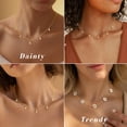 thumbnail image 4 of Turandoss 14K Gold Plated Clover Necklace for Women Dainty 14K Gold Plated Station Necklaces Four Leaf Clover Jewelry Gifts for Teenage Teen Girl Gifts Trendy Stuff for Women Teen Girls, 4 of 8