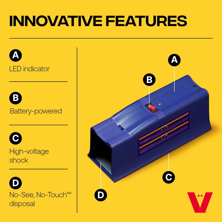 Victor Rat Zapper: Safe, No-View, No-Touch Rodent Catcher, Battery