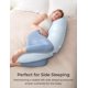 thumbnail image 3 of Almohada de embarazo Momcozy Maternity Body en forma de J azul, 3 of 9