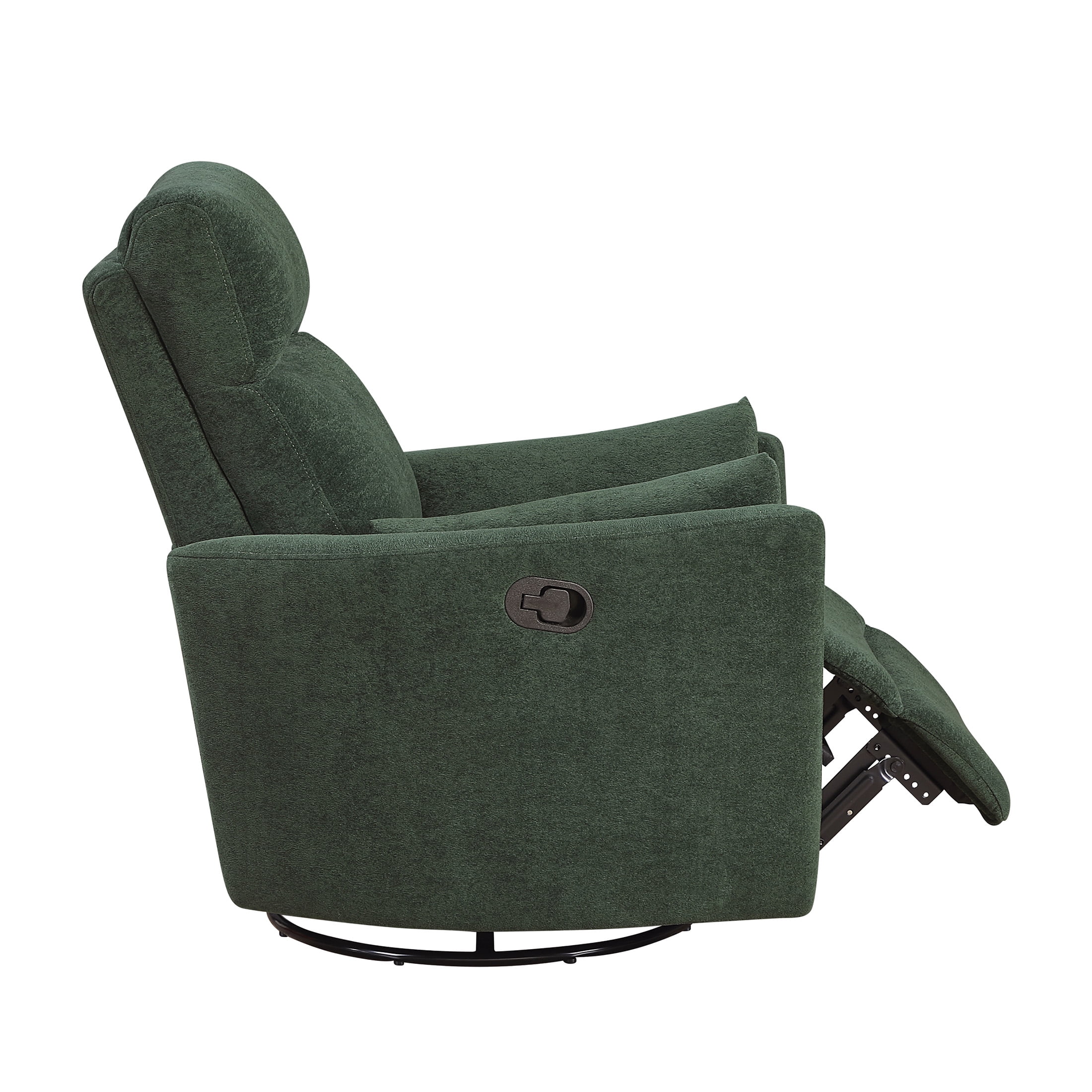 OakvillePark Allura Microfiber Swivel Glider Manual Reclining Chair, Green