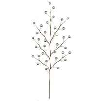 Pack of 12 Artificial Berry Twigs with Silver Berries – 17-Inch Tall Faux Stems for Home, Wedding & Holiday Decor