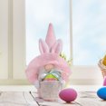 thumbnail image 5 of LSLJS Easter Faceless Gnome Plush Doll, Easter Decorations 9.6 inch Pink Dwarf Stuffed Toys with Easter Basket & Eggs Cute Easter Bunny Gnome Ornaments Spring Table Decor Party Favors for Home, 5 of 7