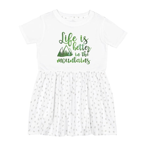 Inktastic Life's Better Mountains Girls Toddler Dress
