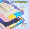 thumbnail image 5 of 3in1 Rotating Stand Case for Samsung Galaxy Tab A9+/A9 Plus 11 inch 2023 SM-X210/X216/X218 with Hand/Shoulder Strap, Shockproof Rugged, Pink, 5 of 7