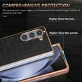 thumbnail image 4 of Case Designed for Samsung Galaxy Z Fold 7, Classic Crocodile Texture PU Leather + Plating Frame Shokcproof Lightweight Ultra Slim Case Cover for Men Women for Samsung Galaxy Z Fold 7, Brown, 4 of 8