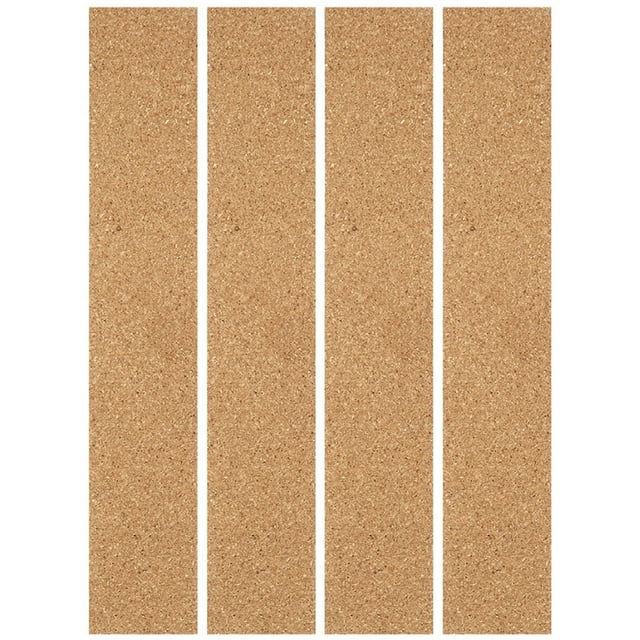 KAKOWELY Cork Bulletin Strips for Office Use Khaki Color Simple Design Easy to Install 4Pcs,11.81"X1.97"X0.47"