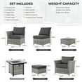 thumbnail image 2 of XIZZI 7 Pieces Patio Outdoor Furniture Set,All-Weather Conversation Wicker Set Sectional Sofa with Fire Pit and Coffee Table,, 2 of 14
