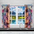 thumbnail image 2 of MKHERT Woman Window Curtain Kitchen Curtain 26x39 inch,Two Piece, 2 of 2