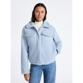 thumbnail image 2 of Time and Tru Women's Boucle Trucker Jacket, Midweight, Sizes XS-2X, 2 of 5