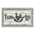thumbnail image 4 of Mayberry Rug Cozy Cabin Farm Life Nylon Washable Lodge Rug White 19" x 31" Slice Hearth, 4 of 4