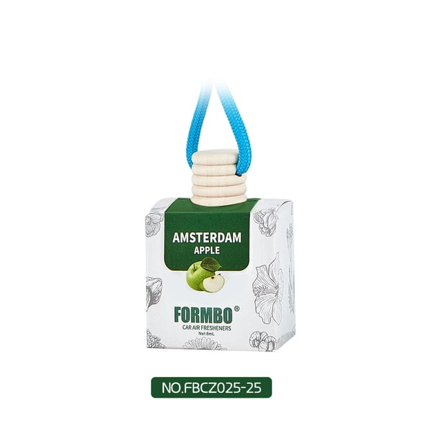 Ambientador colgante para coche, accesorio interior de alta gama y duradero, con aroma a aceite esencial, regalo duradero, desodorante. 025 Amsterdam Apple