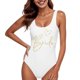 thumbnail image 3 of Bikini Mujer Traje de Baño Traje de Baño de Moda Para Mujer, Con Estampado de Letras, Bikini Sexy, Traje de Baño Sin Mangas, Sin Espalda, Ropa de Playa de Verano, Trajes de Baño 537, 3 of 4
