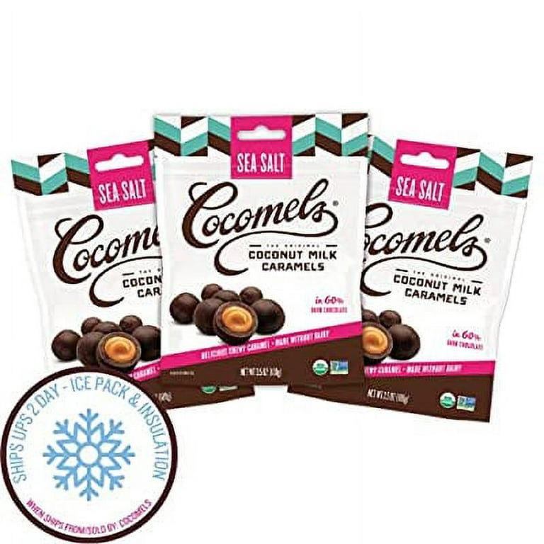 Cocomels Crispy Chocolate Covered Caramel Bites, Less Than 1 Gram Sugar, 3  Ounce Bag (Pack of 6), No Erythritol
