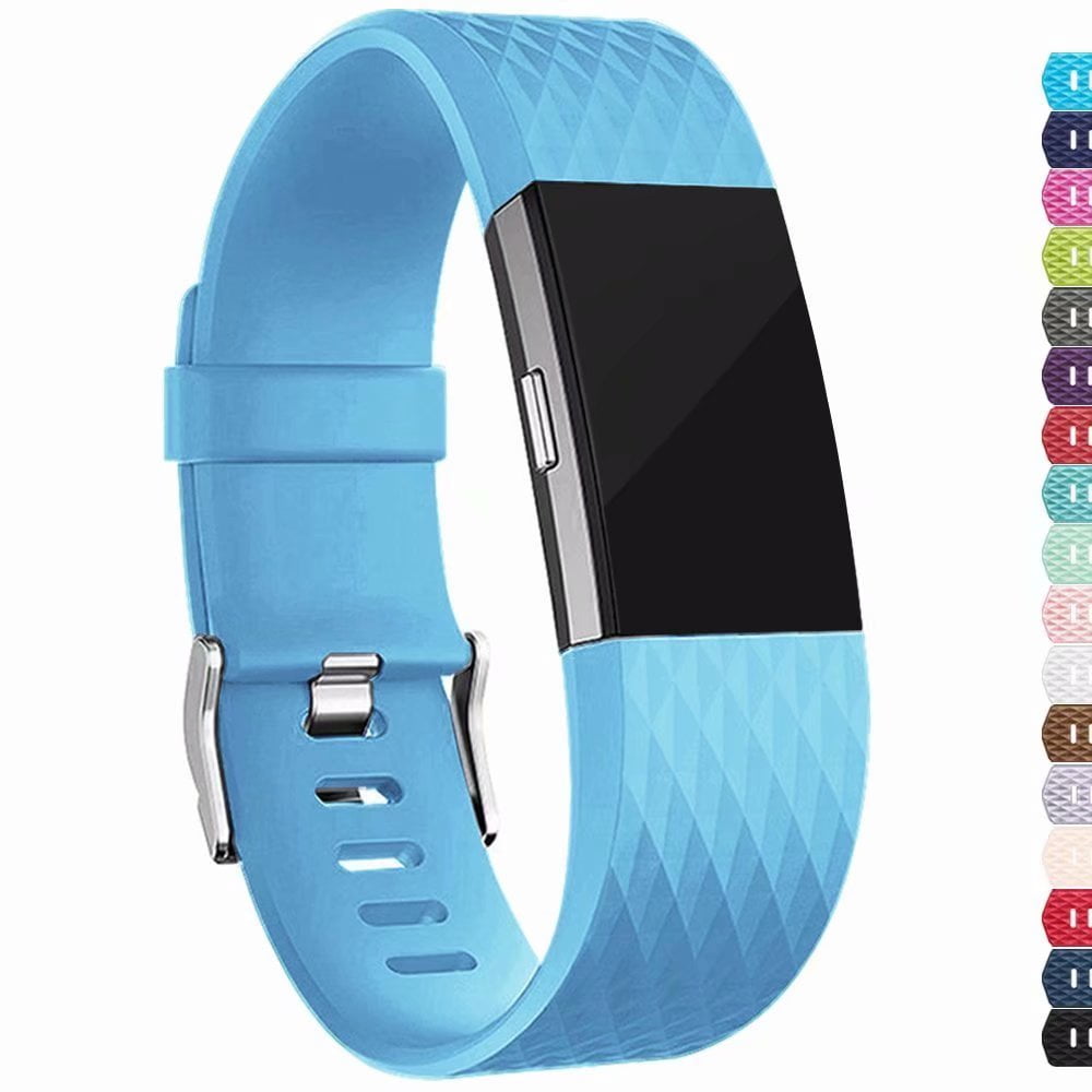 Fitbit Charge 2 Bands Replacement Sport Strap Accessories with Fasteners and Metal Clasps for
