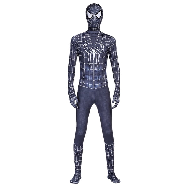 Disfraz Premium Miles Morales Disfraz de cosplay Superior 3D Traje de regalo para niños Kuymtek Negro*Niño 10-11 años para Niño