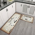 thumbnail image 2 of Fat Chef Kitchen Rugs Sets of 2, Vintage Farmhouse Home Kitchen Rugs and Mats, Washable Non Skid Absorbent Microfiber Kitchen Floor Decor Mat 17"x 47"+17"x 30", 2 of 6