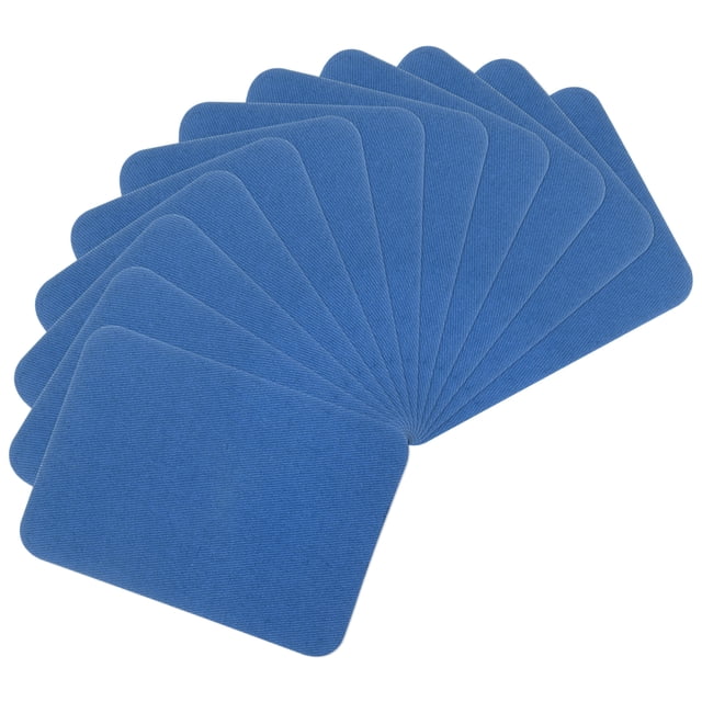 Unique Bargains 12Pcs Iron on Patches for Clothing Repair 3'x41/4' Fabric Patch Cotton Decorating for Cloth Pants Sapphire Blue