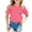 Hot Pink, variant on SOFTCCLO Girls Tshirts Short Sleeve Crewneck Graphic Tees Cancer Awareness Print Casual Supportive Kids T Shirts Size 5-6Y